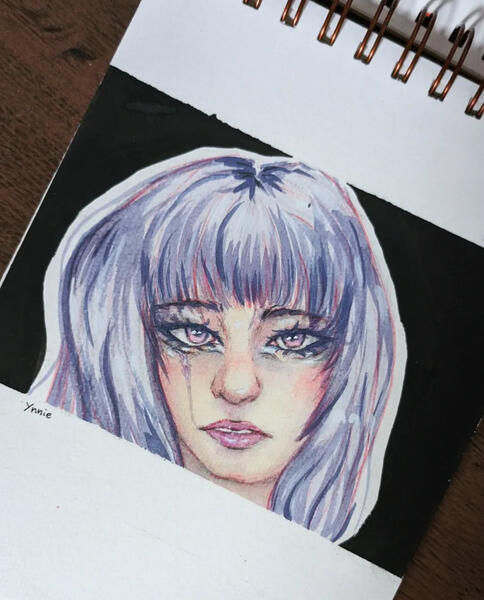 "Sarah Bonito", aquarela sobre papel, 2021.